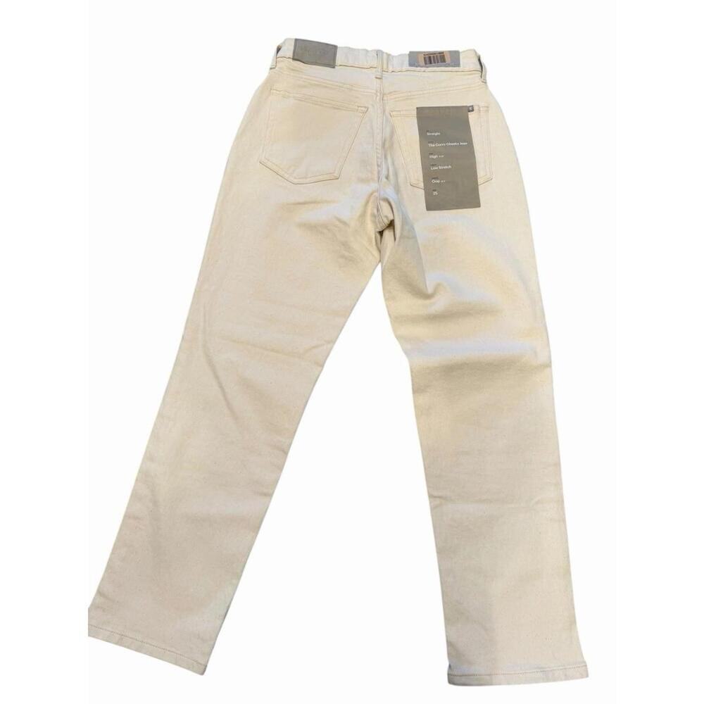 Everlane The Curved Cheeky Jean Women’s Size 25 Ivory Cream Organic Cotton NWT